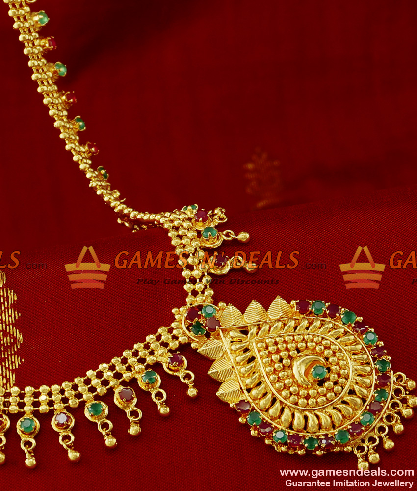 ARRG154 - Attractive Bridal AD Stone Imitation Necklace South Jewelry Design Buy Online