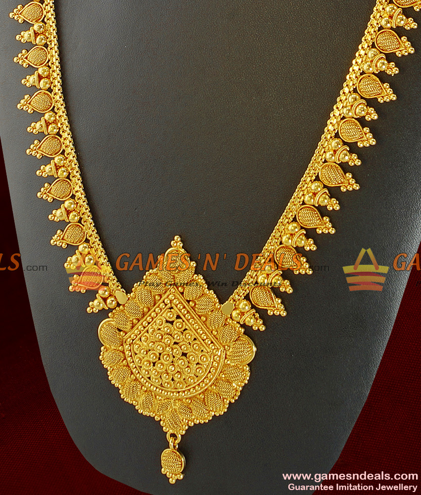 ARRG191 - South Indian Necklace Traditional Beaded Haaram Design Imitation Jewelry Online