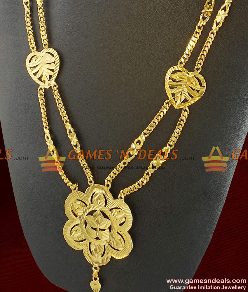 ARRG193 - Two Line Governor Maalai South Indian Leaf Design Traditional Long Aaram