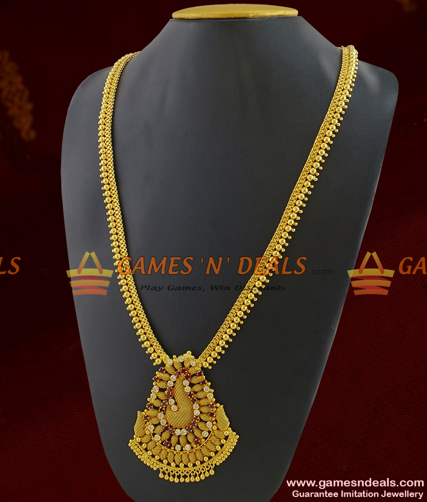ARRG220 - Traditional Plain Beads Original Gold Like Design AD Stone Imitation Haaram ARRG220 - Traditional Plain Beads Original Gold Like Design AD Stone Imitation Haaram