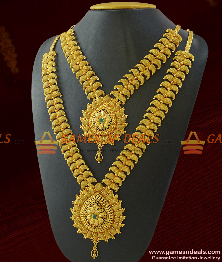 ARRG246 - Combo Necklace and Haaram Best Value Grand Party Wear Jewelry