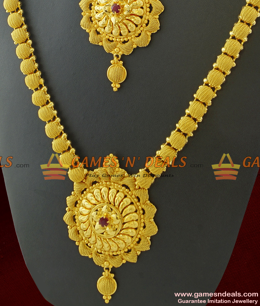 ARRG250 - Grand Combo Bridal Set Haaram Necklace Guarantee Imitation Jewelry