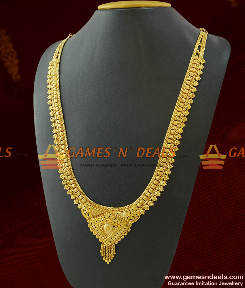 ARRG259 Gold Plated Jewellery Traditional Calcutta Design Bridal Haaram - Main Image