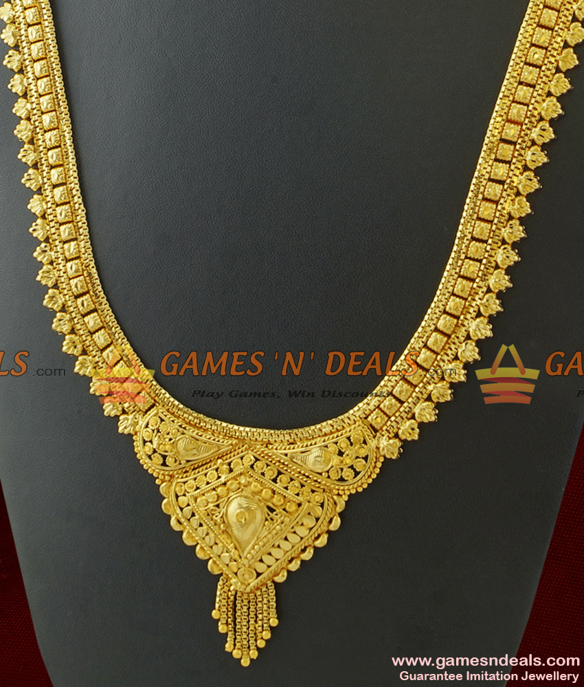 ARRG259 - Gold Plated Jewellery Traditional Calcutta Design Bridal Haaram