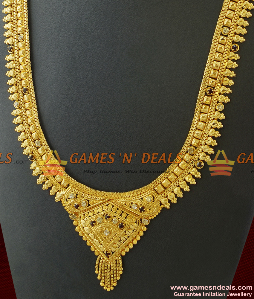 ARRG265 - Pure Gold Plated Jewellery Traditional Calcutta Design Bridal Haaram