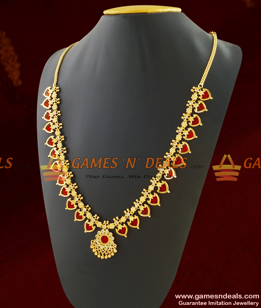 Kerala Gold Traditional Palakkamala Jewelry for Hindu Marriage ARRG276