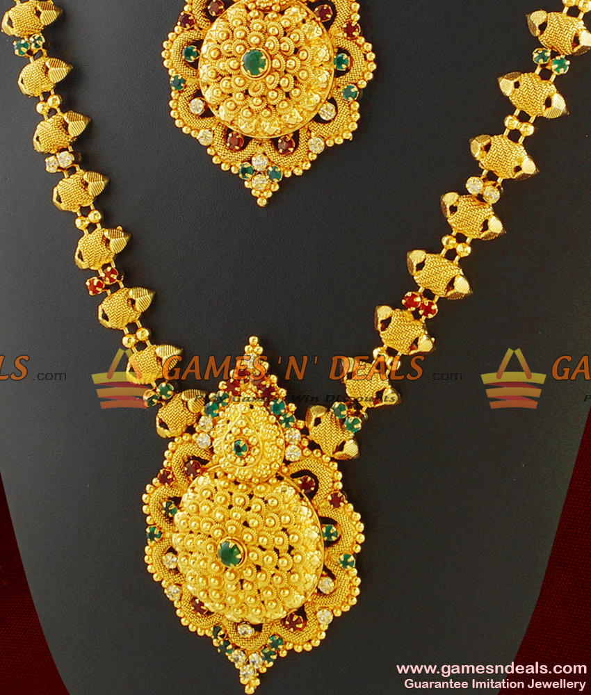 Bridal Special Combo Haaram Necklace Set Imitation Jewelry ARRG285
