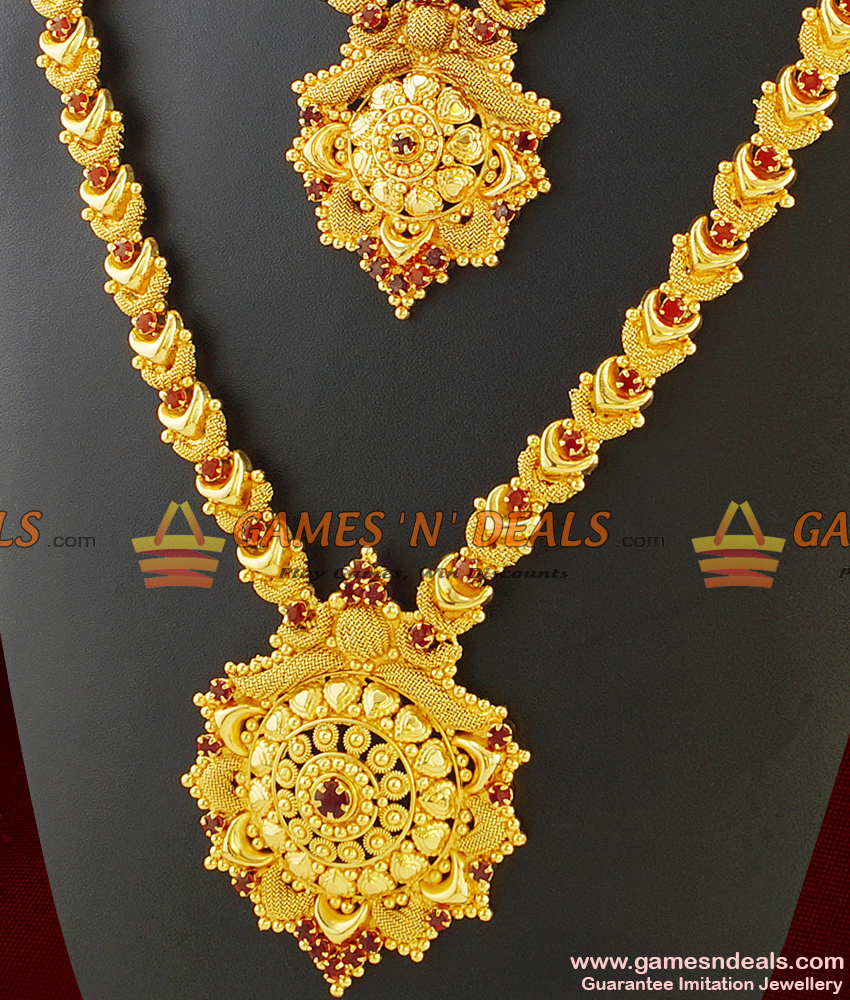 Kerala Onam Special Haaram Necklace Combo Guarantee Jewelry ARRG289