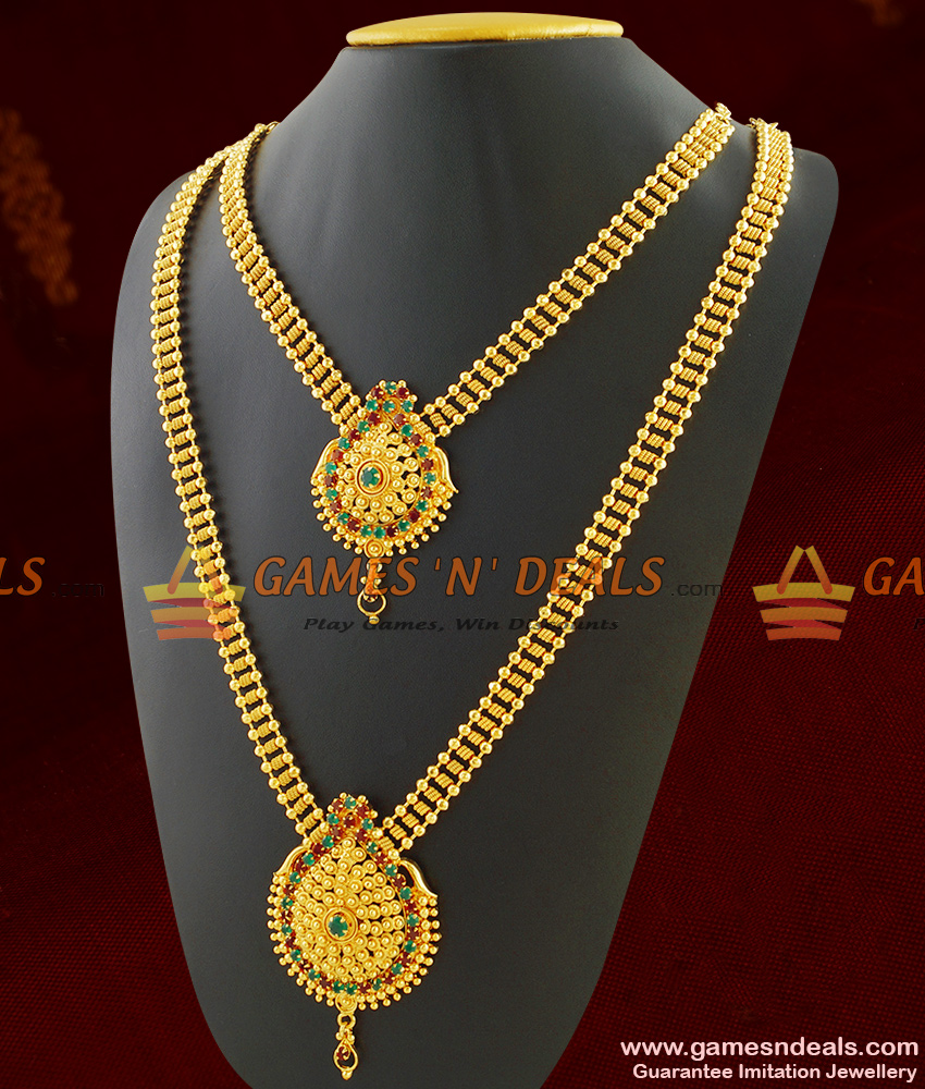 Special Occasions Kerala Combo Haaram Necklace Set Imitation Jewelry ARRG290