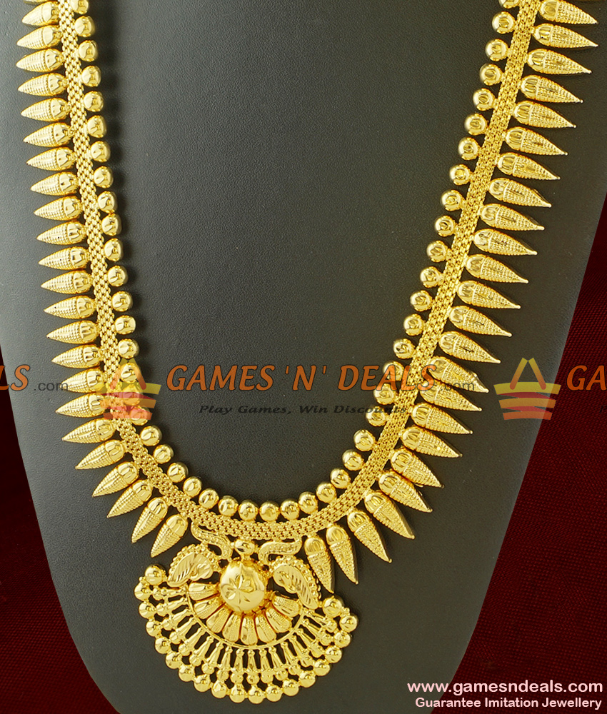 One Year Guarantee Grand Kerala Bride Haaram South Indian Imitation Jewelry ARRG297
