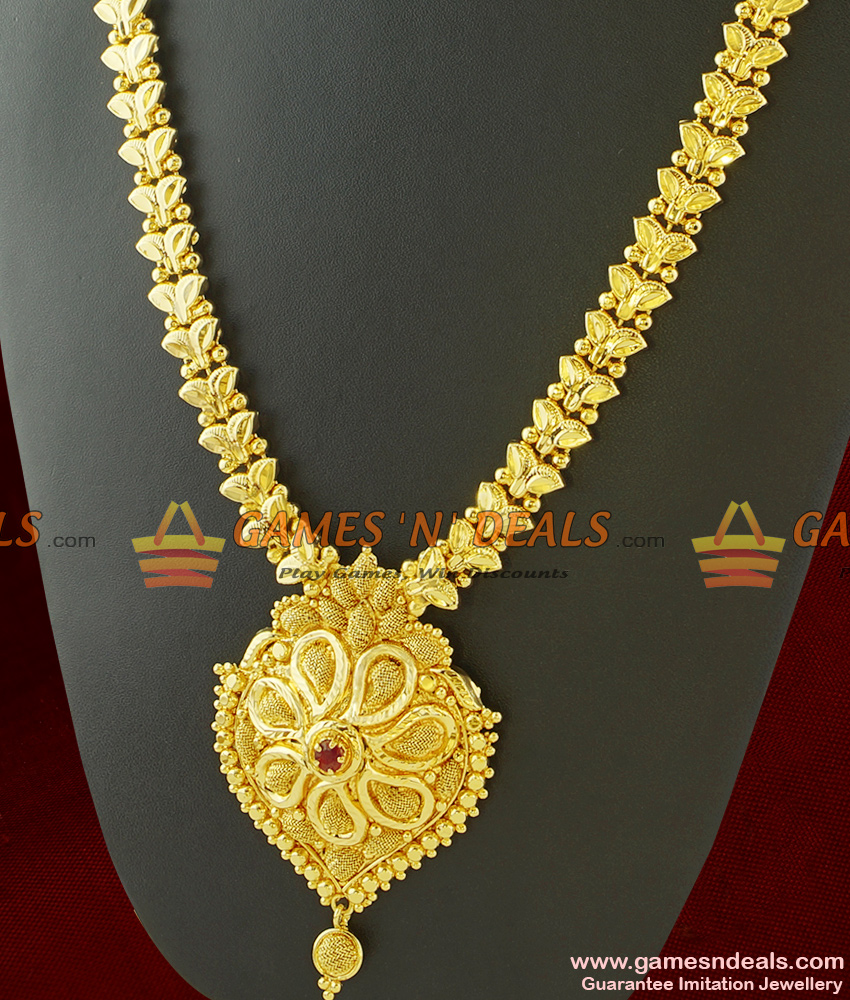 Grand Party Wear Gold Long Necklace Haaram Imitation Jewelry ARRG304