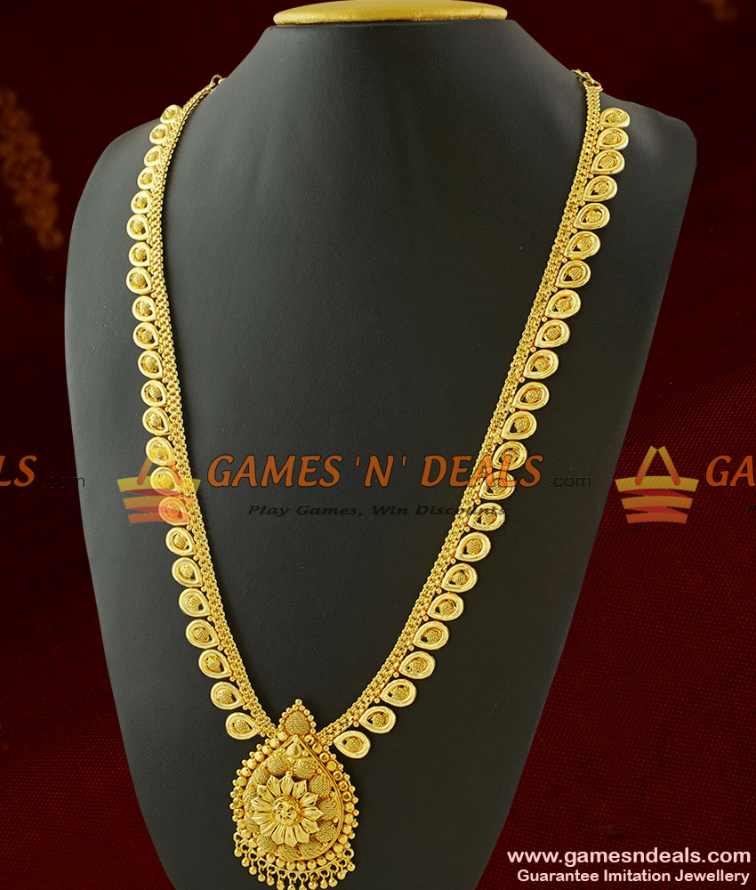 Lotus Leaf Necklace One Gram Gold Long Haram Online Shopping ARRG305