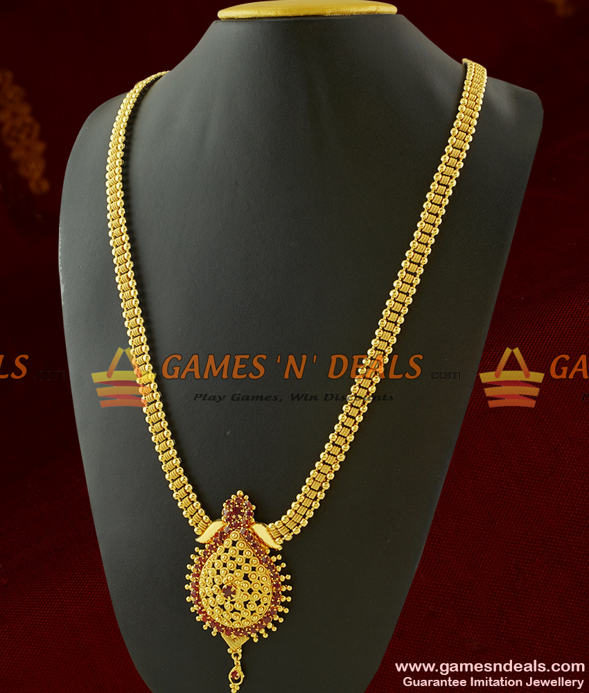 Kerala Haaram Design One Year Guarantee Imitation Jewelry Online Shop ARRG307