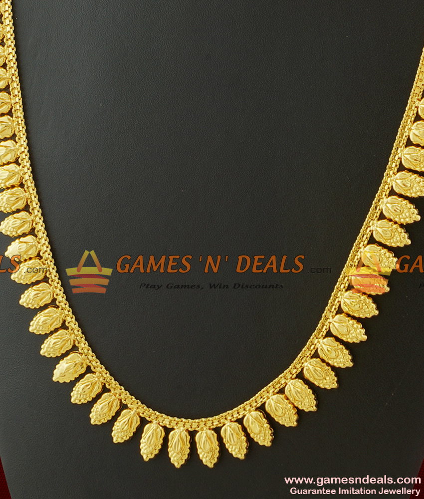 Light Weight Kerala Gold Leaf Pattern Traditional Mullai Poo Haaram Design ARRG310