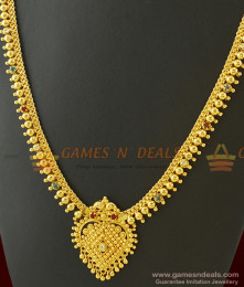 Simple Yet Attractive Traditional AD Stone Long Necklace / Haaram ARRG317