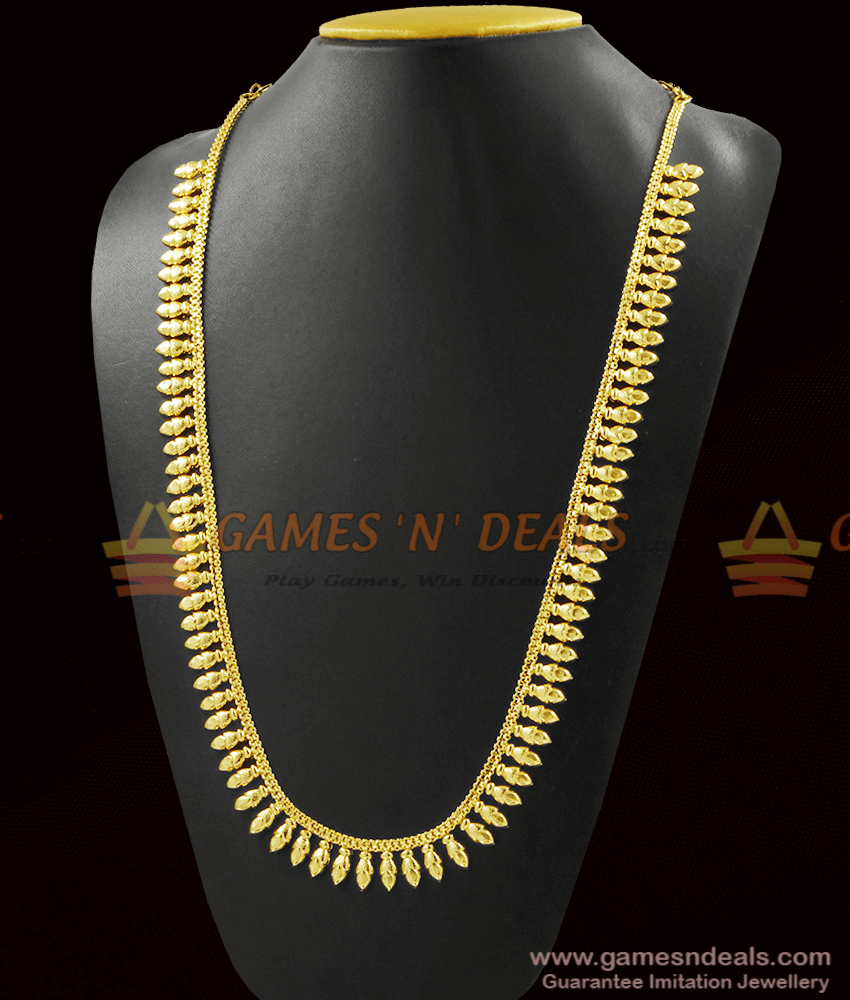 Mullai Leaf Light Weight Haaram Long Necklace for Marriage ARRG329