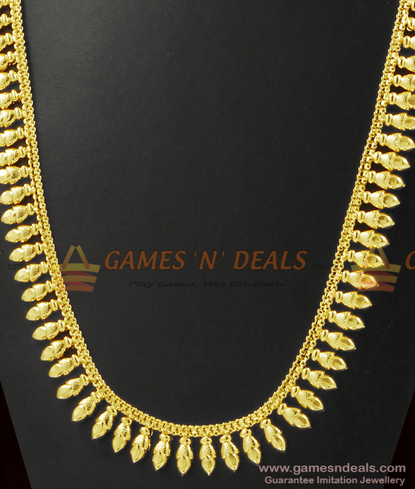 Mullai Leaf Light Weight Haaram Long Necklace for Marriage ARRG329