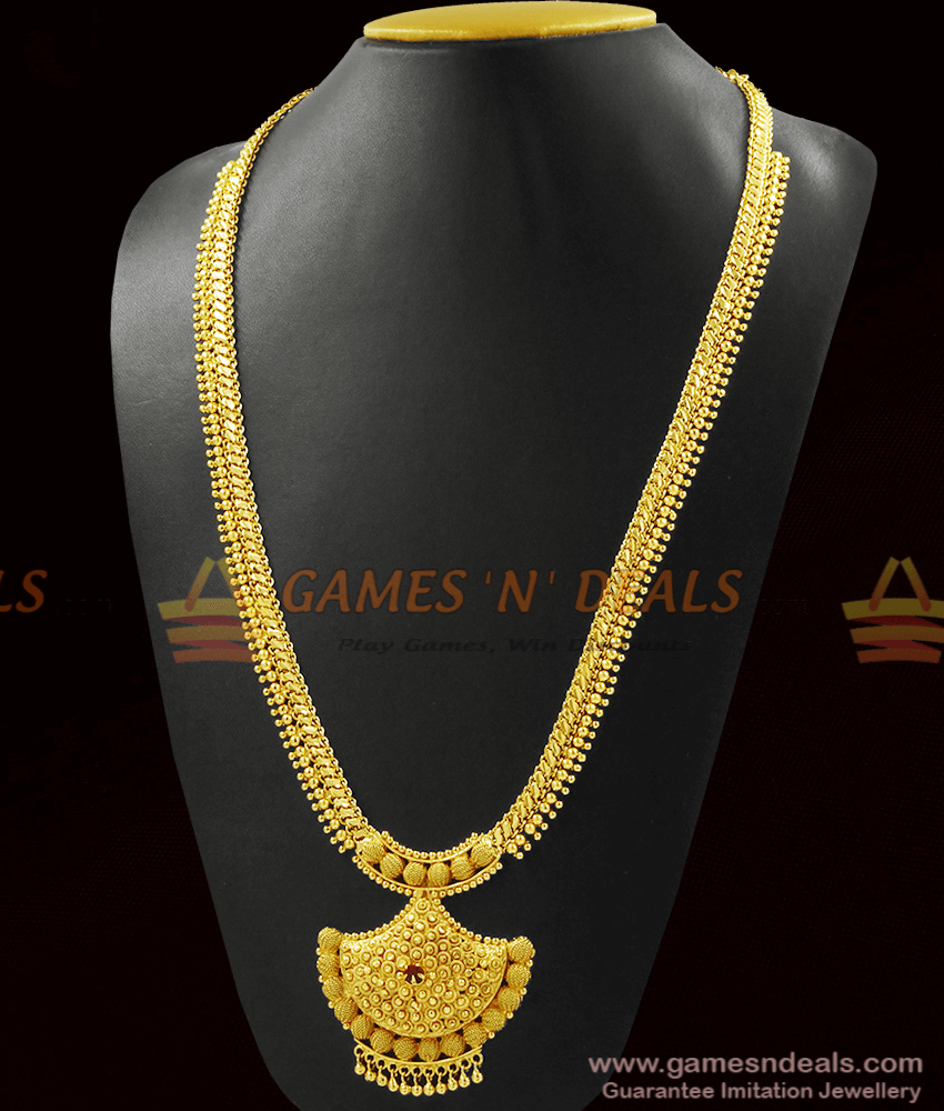 Grand Dollar Ruby Stone Long Necklace 