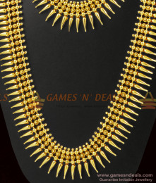 Grand Plain Mullaipoo Necklace Combo Set Kerala Jewelry Set ARRG341 Grand Plain Mullaipoo Necklace Combo Set Kerala Jewelry Set ARRG341