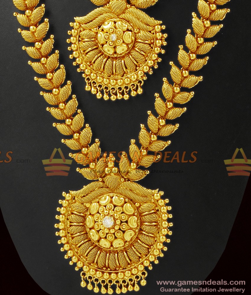 Real Gold Design Single White Stone Haram Combo Set ARRG346 Real Gold Design Single White Stone Haram Combo Set ARRG346