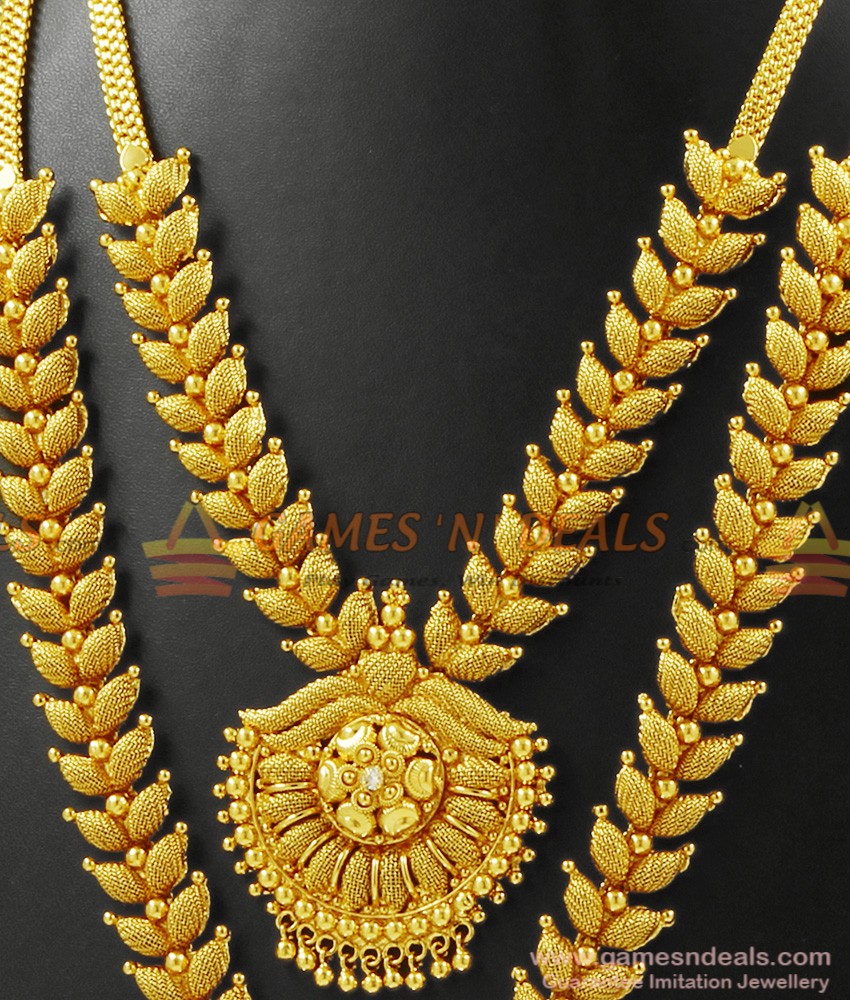 Real Gold Design Single White Stone Haram Combo Set ARRG346