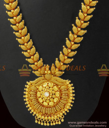 White Stone One Gram Gold Haaram Design for Marriage ARRG350 White Stone One Gram Gold Haaram Design for Marriage ARRG350