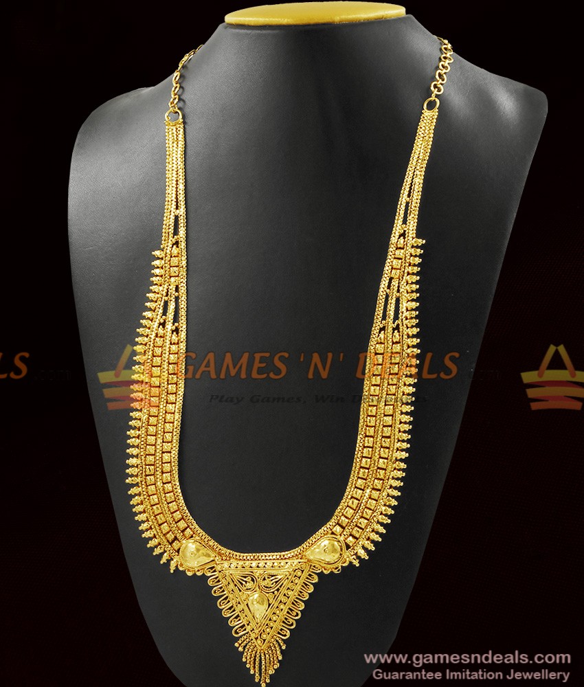 Real Gold Pattern Calcutta Necklace for Marriage ARRG353