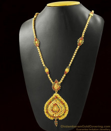 Peacock Dollar Kerala Long Necklace Chain Pattern Design ARRG367