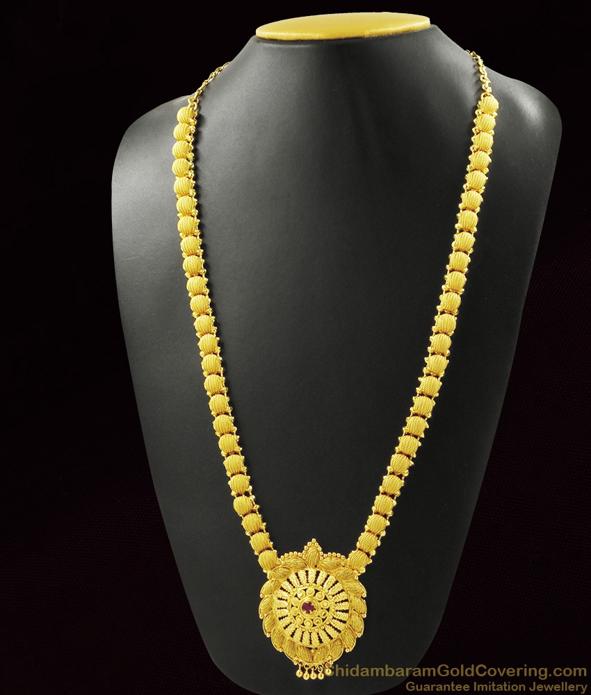 Ruby Red Stone Kerala Haaram For Marriage ARRG371 Ruby Red Stone Kerala Haaram For Marriage ARRG371