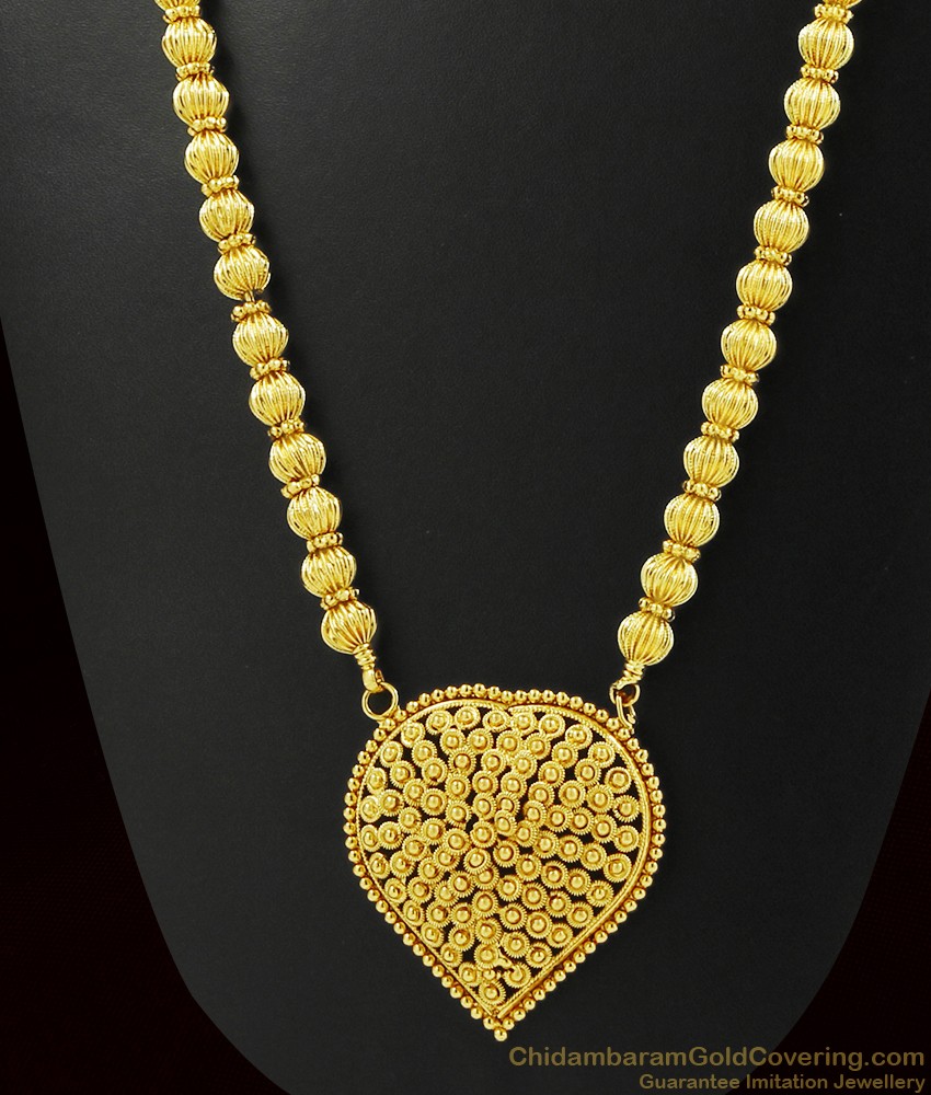 Gold Inspired Heart Dollar Beaded Necklace ARRG386 Gold Inspired Heart Dollar Beaded Necklace ARRG386