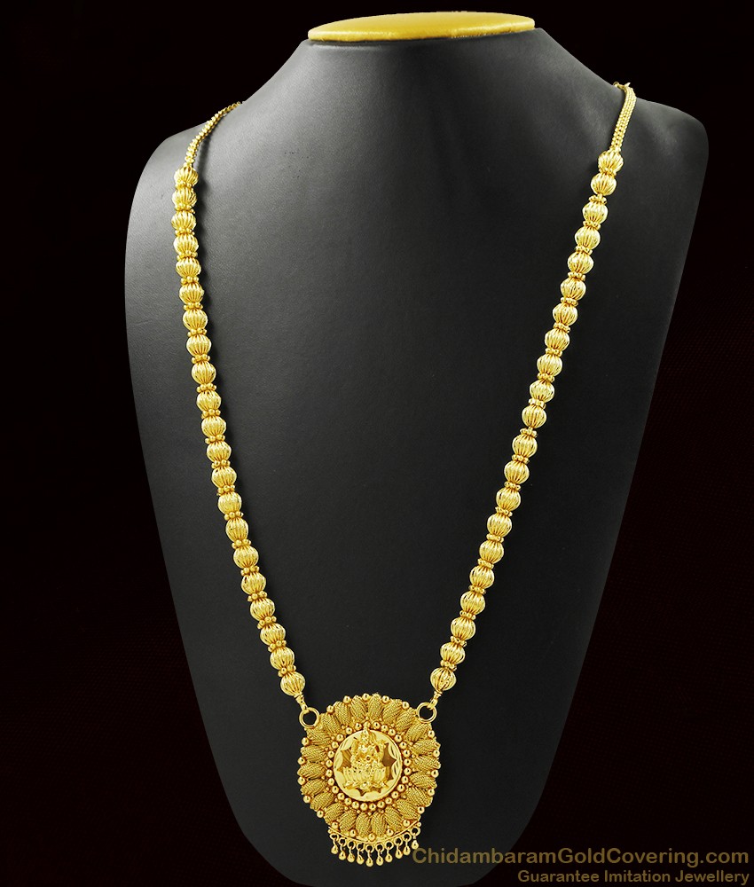 Beaded Lakshmi Plain Dollar Gold Inspired Necklace ARRG390 Beaded Lakshmi Plain Dollar Gold Inspired Necklace ARRG390