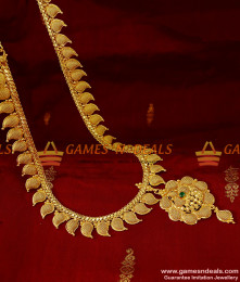 ARRG89 - Grand Bridal Wear Maanga Malai Long Haram Imitation Jewellery Online