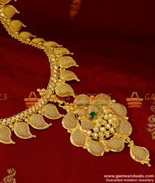 ARRG89 - Grand Bridal Wear Maanga Malai Long Haram Imitation Jewellery Online