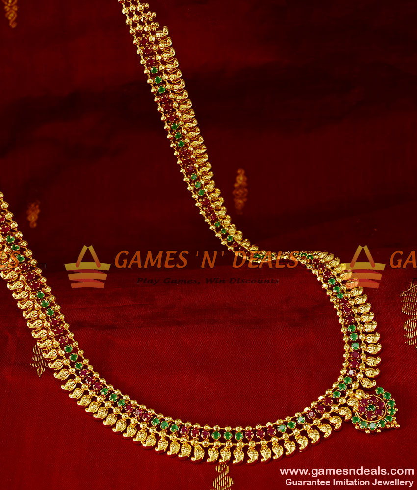 AD Stone Maanga Malai Bridal Wear Long 