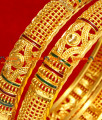 BG055-2.6 Size Gold Plated Imitation Daily Wear Antique Design Bangles