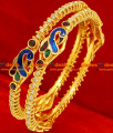 BG069-2.2 Size Gold Plated Imitation Peacock Bridal Antique Party Wear Bangles