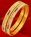 BG071-2.8 Size Gold Plated Imitation Party Wear Guarantee Stone Bangle