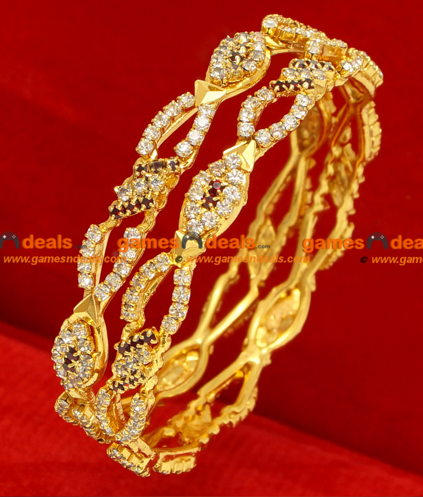 BG074-2.6 Size Gold Plated Bangle Party Wear Imitation Stone Bangles BG074-2.6 Size Gold Plated Bangle Party Wear Imitation Stone Bangles