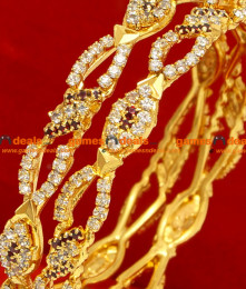 BG074-2.6 Size Gold Plated Bangle Party Wear Imitation Stone Bangles BG074-2.6 Size Gold Plated Bangle Party Wear Imitation Stone Bangles