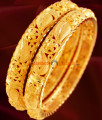 BR002-2.6 Size Gold Plated Kerala Leaf Design Patta Bangles