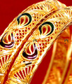 BR023-2.8 Size South Indian Gold Plated Bangle Kerala Ennamel Design