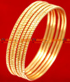 BR024-2.6 Size South Indian Gold Plated Bangle Thin Muthu Design BR024-2.6 Size South Indian Gold Plated Bangle Thin Muthu Design