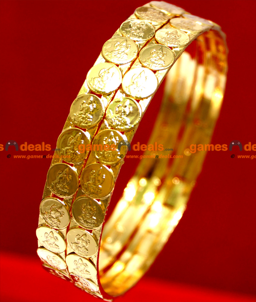BR026-2.8 Size Traditional South Indian Gold Plated Lakshmi Coin Design BR026-2.8 Size Traditional South Indian Gold Plated Lakshmi Coin Design