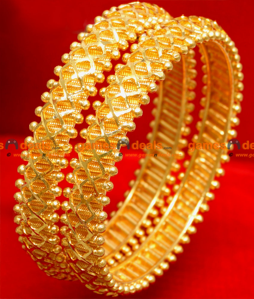 BR031-2.10 Size Traditional South Indian Gold Plated Thick Spring Design Party Wear Bangle BR031-2.10 Size Traditional South Indian Gold Plated Thick Spring Design Party Wear Bangle