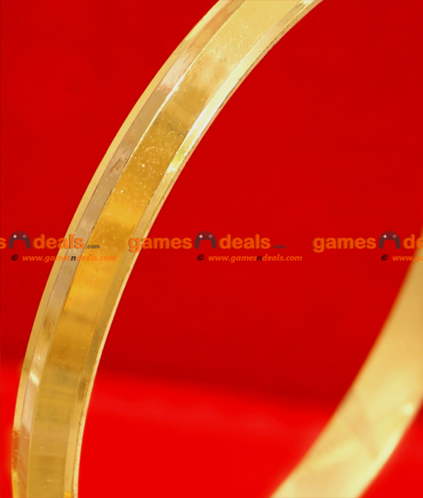 BR035-2.8 Size 24ct Gold Plated Single Light Weight Kada Bangle Traditional Daily Wear Online