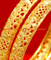 BR038-2.6 Size 24ct Gold Plated Thin Kerala Flower Design Ethinic Wear Bangle BR038-2.6 Size 24ct Gold Plated Thin Kerala Flower Design Ethinic Wear Bangle