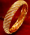 BS013-2.6 Size Gold Plated AD Stone Broad Design Party Wear Single Bangle BS013-2.6 Size Gold Plated AD Stone Broad Design Party Wear Single Bangle