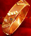 BS014-2.8 Size Net Design Gold Plated AD Stone Broad Party Wear Single Bangle