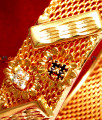 BS014-2.8 Size Net Design Gold Plated AD Stone Broad Party Wear Single Bangle BS014-2.8 Size Net Design Gold Plated AD Stone Broad Party Wear Single Bangle