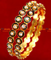 BS015-2.4 South Indian Gold Plated Stone Ennamel Party Wear Design Bangle